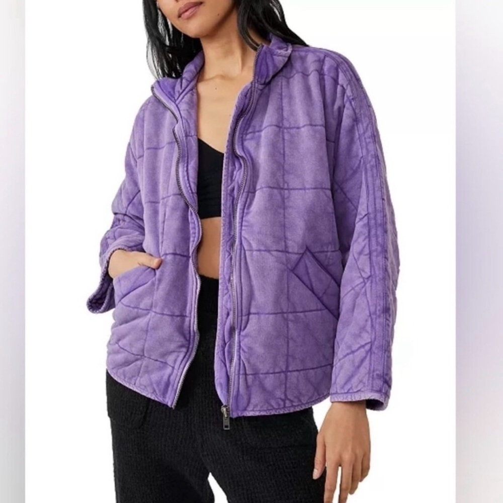 Free People Quilted Dolman - Sleeve Jacket *Small / Purple